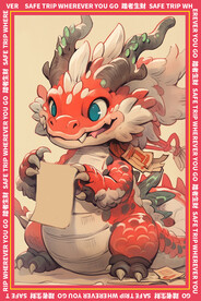 简约龙年地垫图案