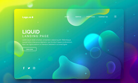 液体形状的登录页