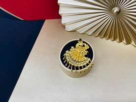 黄金孔雀流苏吊坠项链