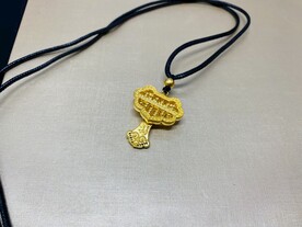 黄金足金如意算盘纯金吊坠首饰