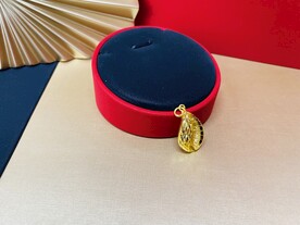 黄金足金水滴形吊坠