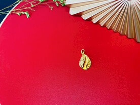 黄金足金水滴形吊坠