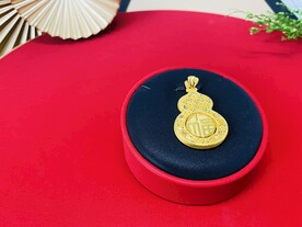黄金足金葫芦福禄吊坠首饰