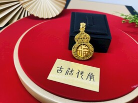 黄金足金葫芦福禄吊坠首饰