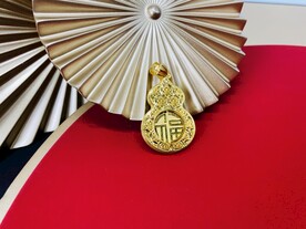 黄金足金葫芦福禄吊坠首饰