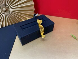 黄金足金如意算盘吊坠首饰