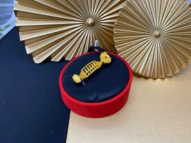 黄金足金如意算盘吊坠首饰