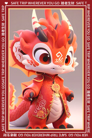 红色喜庆地垫图案