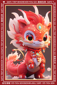 喜庆红色地垫图案