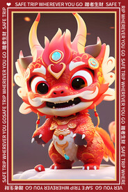 卡通龙地垫图案