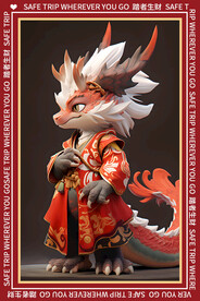 3d立体卡通龙地垫图案