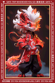 简约卡通龙地垫图案