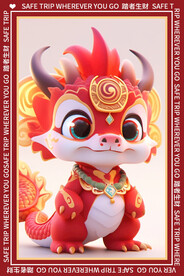 红色喜庆地垫图案