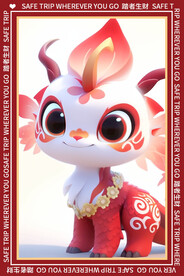 简约卡通龙地毯