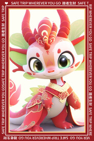 红色地垫龙年地垫图案