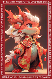 红色地垫龙年地垫图案