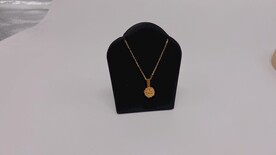 黄金足金镂空拉丝球形项链