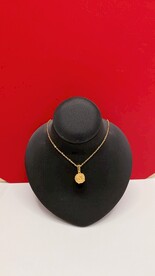 黄金足金镂空拉丝球形项链