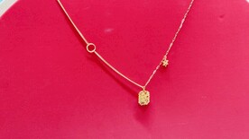 黄金足金镂空拉丝纯金项链