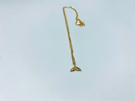 黄金足金余生有你鱼尾纯金项链