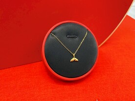 黄金足金余生有你鱼尾纯金项链