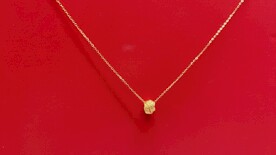 黄金足金球形缠绕纯金项链