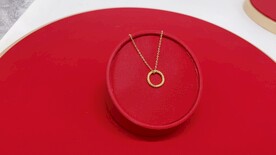 黄金足金圆形圆环纯金吊坠首饰