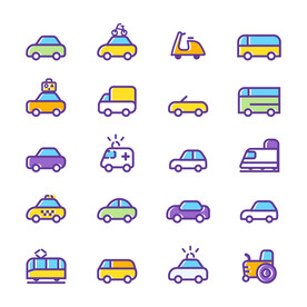 可爱小汽车图标