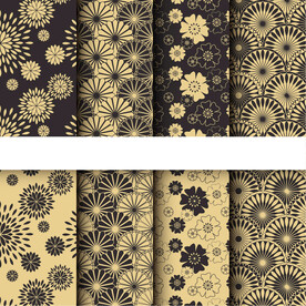 日式花纹背景 