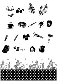 夏日旅游小图标