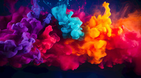 碰撞冲击彩色烟雾