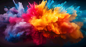 彩色粉末爆炸