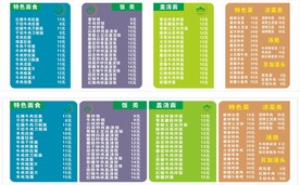 兰州拉面菜单名片