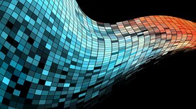 3d蓝色立体方块抽象规则图形