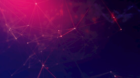 紫红色渐变3d抽象科技线条背景