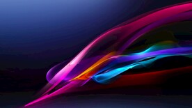 彩色3d流体渐变科技线条背景