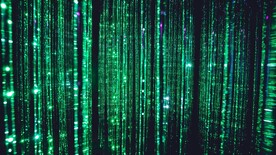 绿色渐变3d抽象科技线条背景