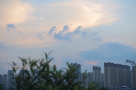 天空 傍晚 城市