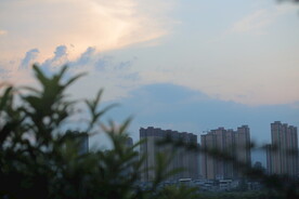 天空 傍晚 城市