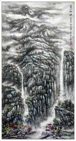 大美秦岭山水国画