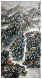 大美秦岭山水国画