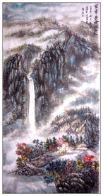 大美秦岭山水国画