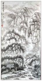 大美秦岭山水国画