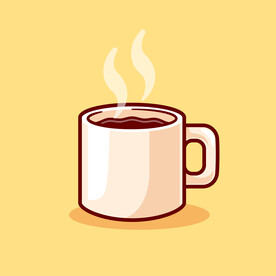 矢量卡通咖啡杯