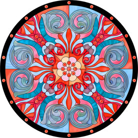 圆环几何名族风