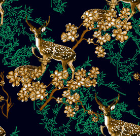 数码印花 梅花鹿