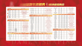 医美整形项目价格展板