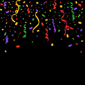 节日的逼真的五彩纸屑矢量