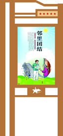 社区讲文明树新风宣传立牌