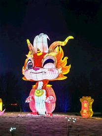 卡通龙彩灯